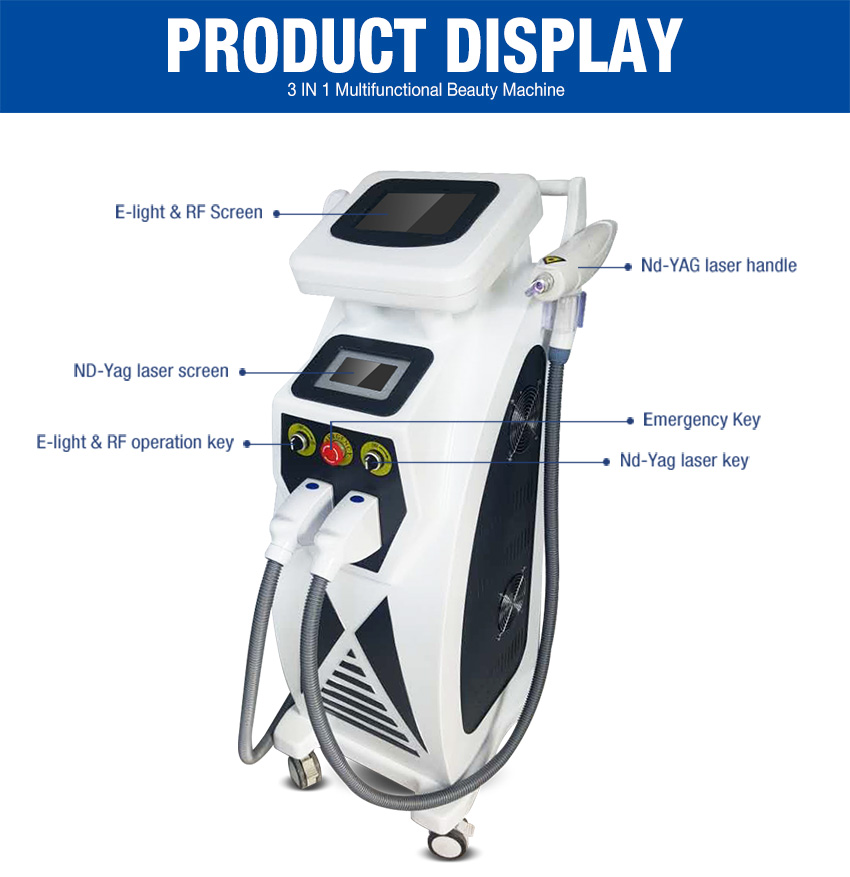 elight ipl rf nd yag laser multifunction machine