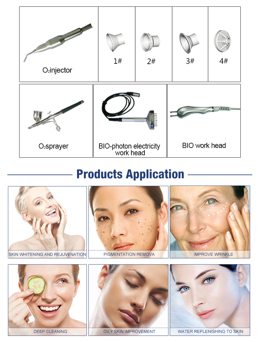 skin rejuvenation ultrasound rf jet peel oxygen facial machine professional