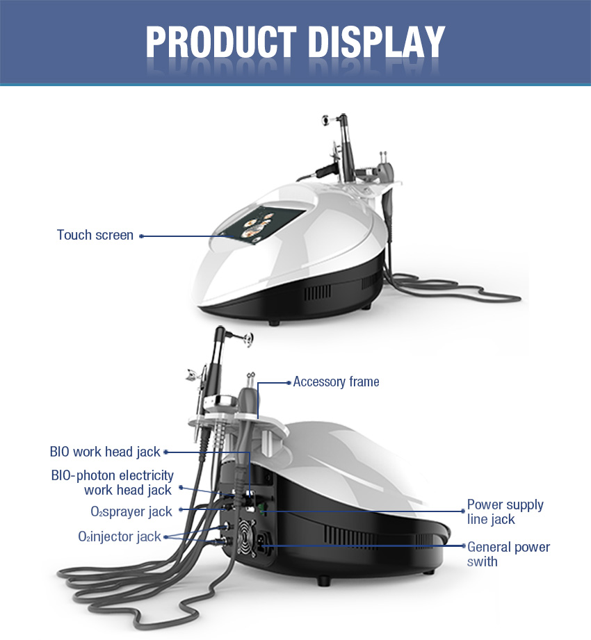 skin rejuvenation ultrasound rf jet peel oxygen facial machine professional