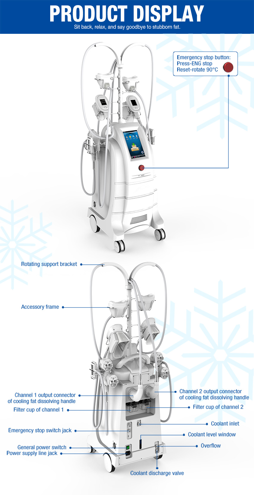 cryolipolysis equipment display
