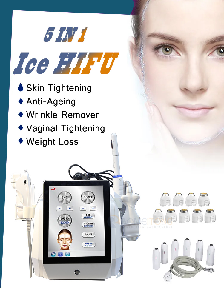Best Ice Hifu Machine Professional 360&deg; +Lipo +Vaginal Hifu 5 In1