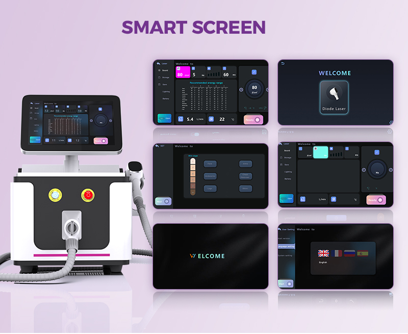 Diode laser portable laser hair removal machine