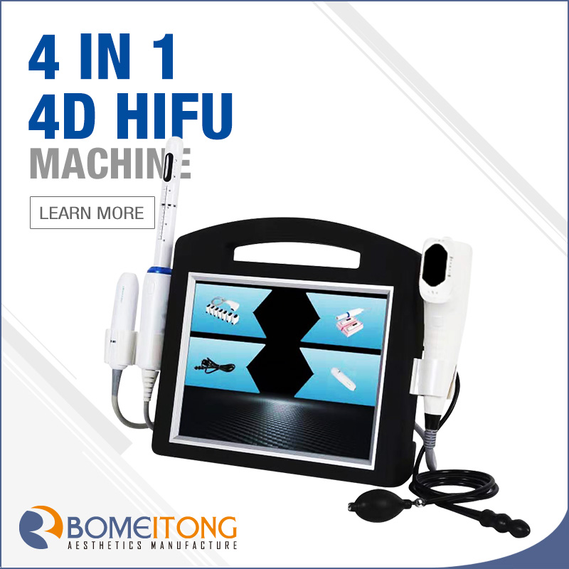 Hifu frequency 4MHz 2 in 1 wrinkle removal face lift 4D hifu