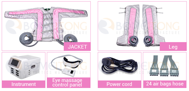 Portable pressotherapy air compression arm leg massage