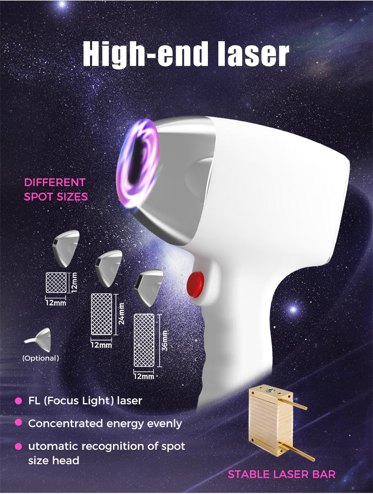 Professional laser hair treatment machine