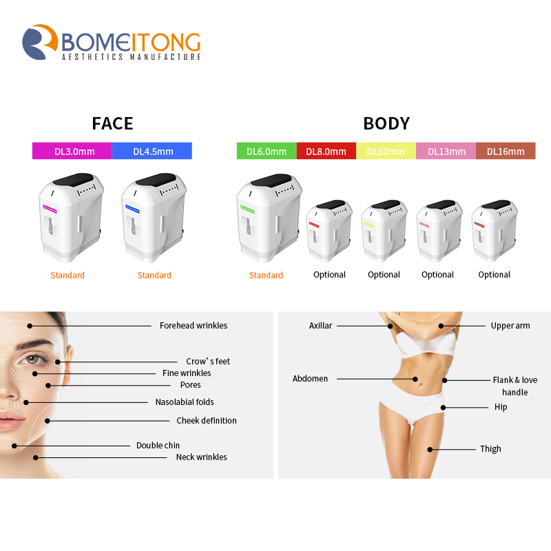 Focused ultrasound fat body HIFU beauty equipment face lift wrinkle removal fat reduction