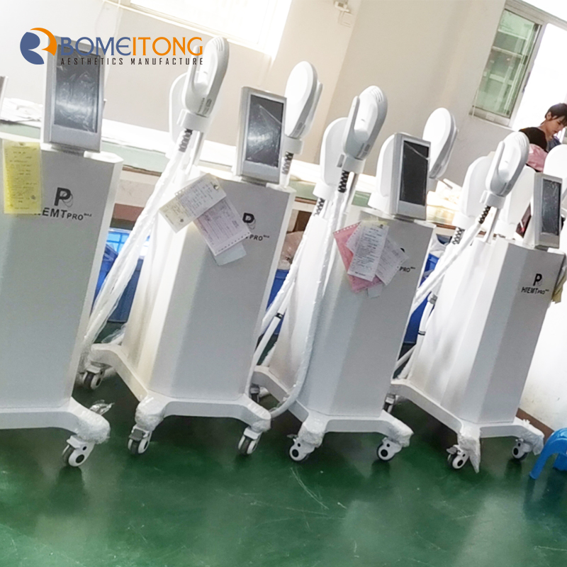 vertical hiemt focused electromagnetic Manufacturer Aesthetics Build Muscle Burn Fat 2021 Slim Beauty Equipment 4 hndles