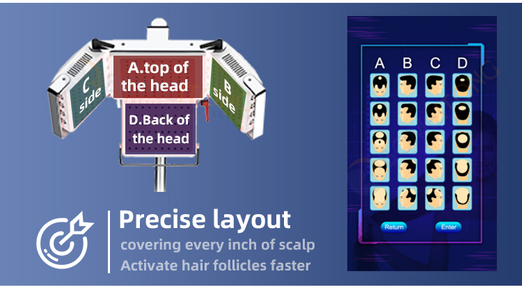 Multifunctional Laser Red Light Therapy Laser Hair Growth Machine