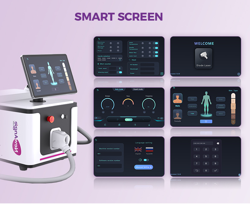 Diode laser portable laser hair removal machine