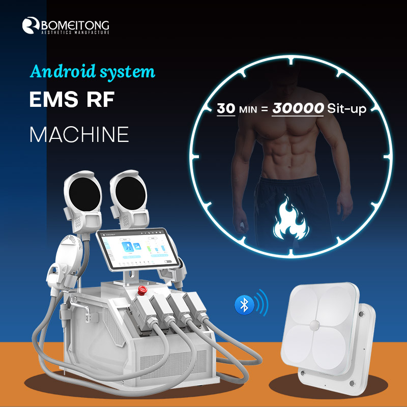 4 handles hiemt muscle machine body slimming fat removal air cooled ems portable hi-emt sculpting electromagnetic