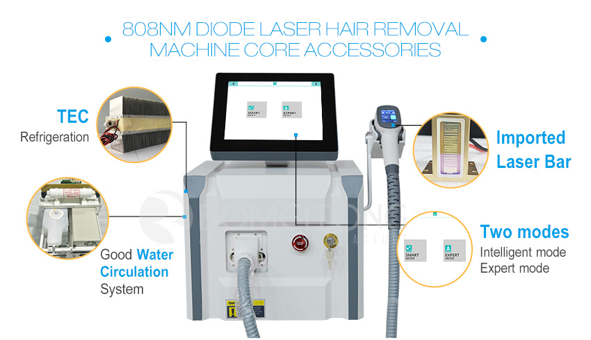 portable diode laser hair removal Germany bar 808 beauty machine