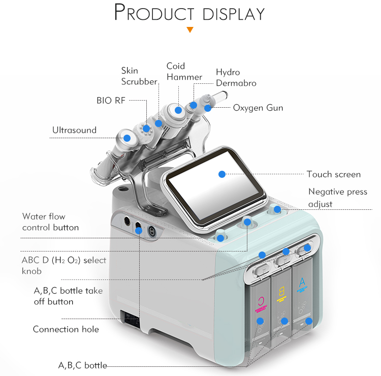 Deep Cleaning Spa Aqua Peel Vacuum Rf Beauty Machine
