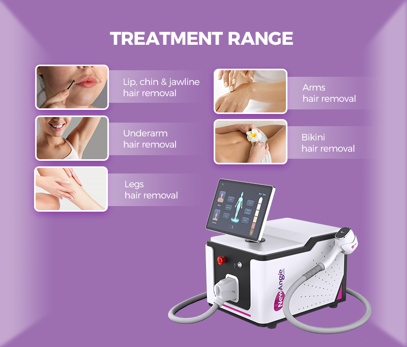 Diode laser portable laser hair removal machine