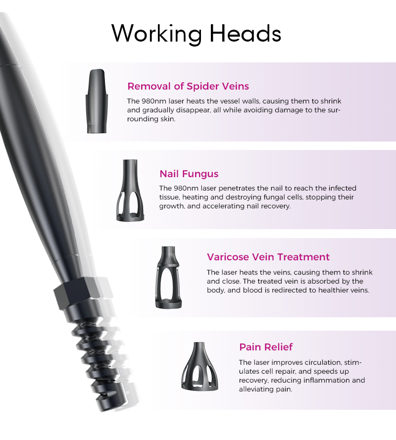 980 nm diode laser spider vein removal machine