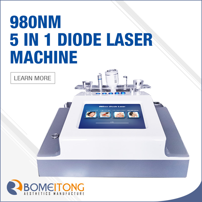 Spider vein removal machine 980nm diode laser vascular removal 5 in 1