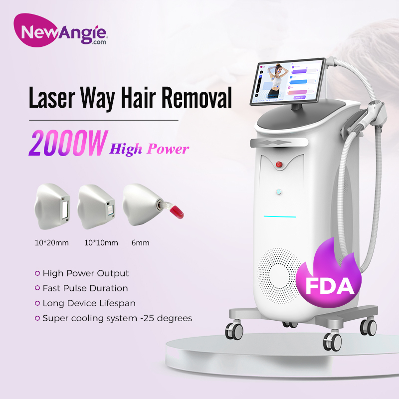 Beauty Salon Use 3 Wavelength 2000W Diode Laser Hair Removal Machine