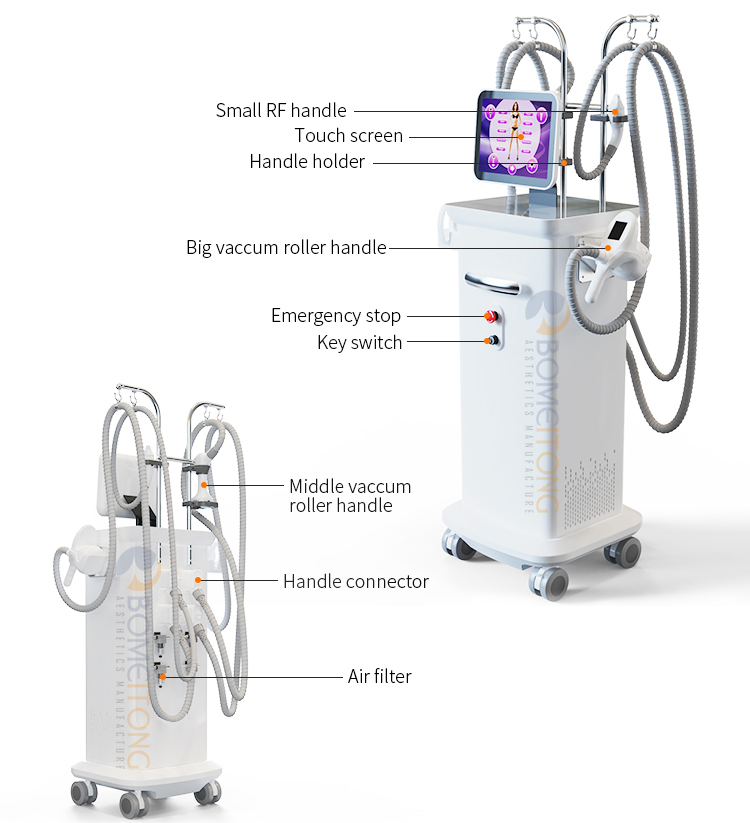 RF lifting cavitation facial cellulite roller massage body slimming shaping machine