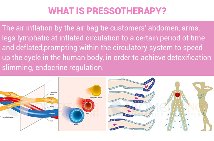 Portable pressotherapy air compression arm leg massage