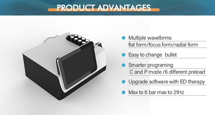 Pneumatic portable shockwave therapy device ed erectile dysfunction joint pain relief