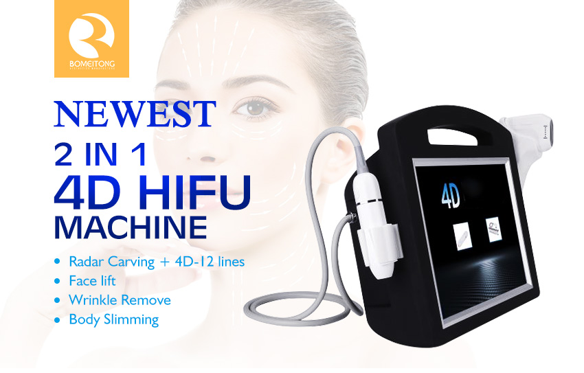 4d Hifu Wrinkle Removal Radar Line Carve 2 in 1 Face Lifting Machine HIF3-4S