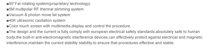 Skin tightening Fat Rotating Cavitation Slimming Machine M9+2S